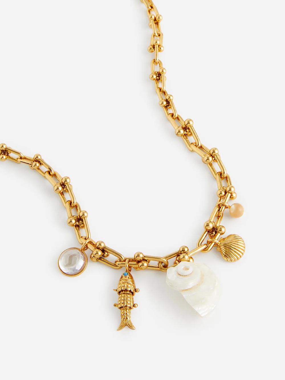 Madewell Mother of Pearl U-Link Charm Necklace